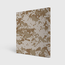 Холст квадратный Камуфляжный пиксель, цвет: 3D-принт