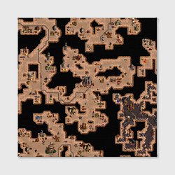 Холст квадратный Heroes III Dungeon Map, цвет: 3D-принт — фото 2
