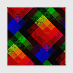 Холст квадратный Яркий геометрический узор, цвет: 3D-принт — фото 2