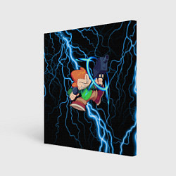 Холст квадратный Пико Pico Молния, цвет: 3D-принт