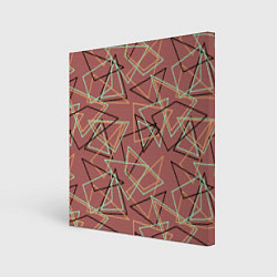 Холст квадратный Террактовый геометрический, цвет: 3D-принт