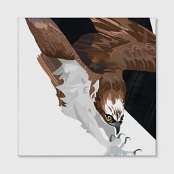 Холст квадратный Орёл в деле, цвет: 3D-принт — фото 2
