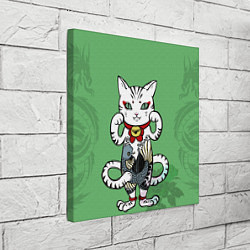 Холст квадратный ЯПОНСКИЙ КОТ JAPANESE CAT Z, цвет: 3D-принт — фото 2