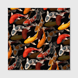 Холст квадратный Карпы кои Японские карпы, цвет: 3D-принт — фото 2