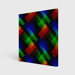 Холст квадратный Разноцветный мраморный узор, цвет: 3D-принт