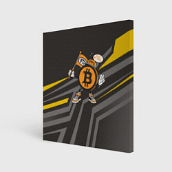 Холст квадратный BTC монета, цвет: 3D-принт