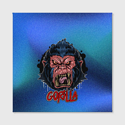Холст квадратный Gorilla hard, цвет: 3D-принт — фото 2