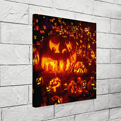 Холст квадратный Тыквы на Хэллоуин, цвет: 3D-принт — фото 2