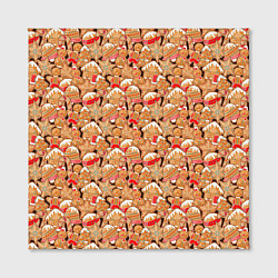 Холст квадратный Праздничное Печенье, цвет: 3D-принт — фото 2
