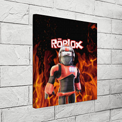 Холст квадратный ROBLOX FIRE РОБЛОКС ОГОНЬ ПОЖАРНЫЙ, цвет: 3D-принт — фото 2