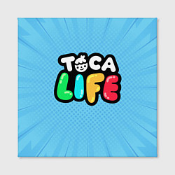 Холст квадратный Toca Life: Logo, цвет: 3D-принт — фото 2