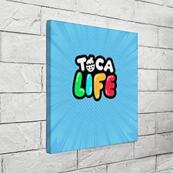 Холст квадратный Toca Life: Logo, цвет: 3D-принт — фото 2