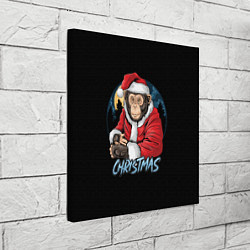 Холст квадратный CHRISTMAS обезьяна, цвет: 3D-принт — фото 2