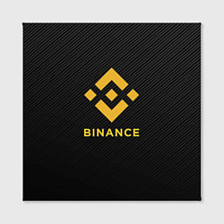 Холст квадратный БИНАНС ЛОГО CARBON BINANCE LOGO, цвет: 3D-принт — фото 2