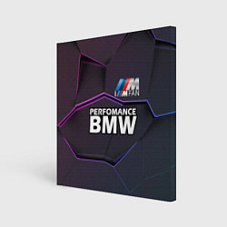 Холст квадратный BMW Perfomance, цвет: 3D-принт