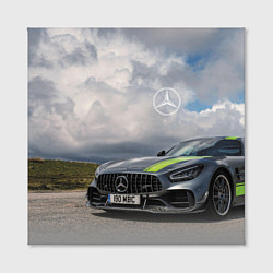 Холст квадратный Mercedes V8 Biturbo Racing Team AMG, цвет: 3D-принт — фото 2