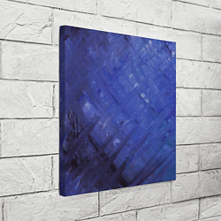 Холст квадратный Синие акварельные мазки, цвет: 3D-принт — фото 2