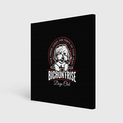 Холст квадратный Бишон Фризе Bichon Frize, цвет: 3D-принт