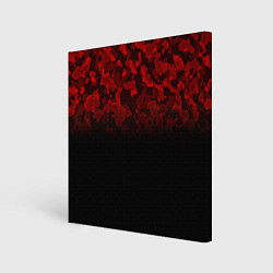 Холст квадратный BLACK RED CAMO RED MILLITARY, цвет: 3D-принт