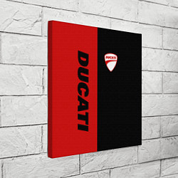 Холст квадратный DUCATI BLACK RED BACKGROUND, цвет: 3D-принт — фото 2