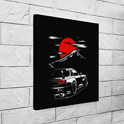 Холст квадратный MAZDA RX 7 Мазда при свете красной луны, цвет: 3D-принт — фото 2