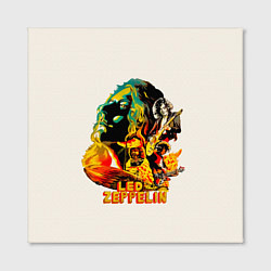 Холст квадратный Группа Led Zeppelin арт, цвет: 3D-принт — фото 2