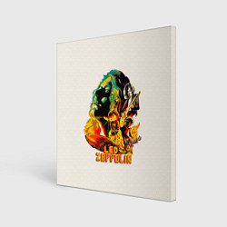 Холст квадратный Группа Led Zeppelin арт, цвет: 3D-принт