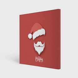 Холст квадратный Merry Christmas Счастливого Рождества, цвет: 3D-принт