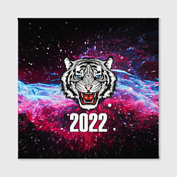 Холст квадратный ЧЁРНЫЙ ТИГР НОВЫЙ ГОД 2022 GRAY TIGER NEW YEAR, цвет: 3D-принт — фото 2