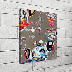Холст квадратный Takashi Murakami арт с языками, цвет: 3D-принт — фото 2
