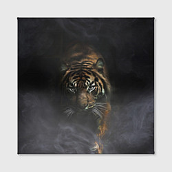 Холст квадратный Тигр в тумане, цвет: 3D-принт — фото 2