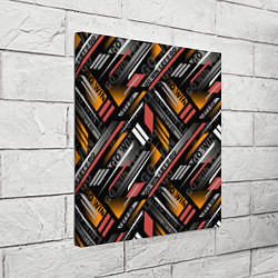 Холст квадратный GO WIN LETS GO, цвет: 3D-принт — фото 2