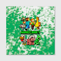 Холст квадратный Minecraft персонажи мобы, цвет: 3D-принт — фото 2