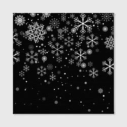 Холст квадратный Снежинки - С Новый год, цвет: 3D-принт — фото 2