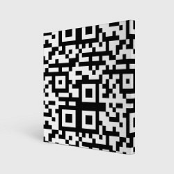 Холст квадратный Qr codeкуаркод, цвет: 3D-принт