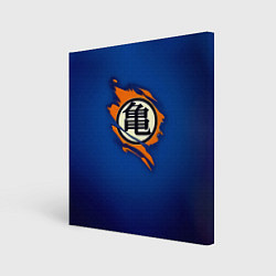 Холст квадратный Рваный логотип Гоку Dragon Ball, цвет: 3D-принт