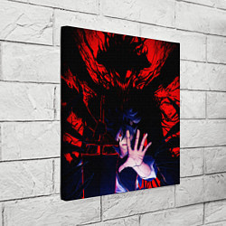 Холст квадратный Аста и его черный демон Черный клевер, цвет: 3D-принт — фото 2