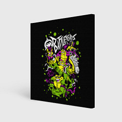 Холст квадратный Battletoads - Боевые Жабы, цвет: 3D-принт