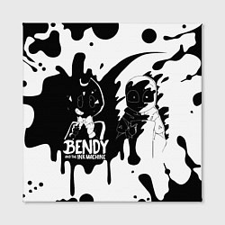 Холст квадратный BLACK AND WHITE BENDY, цвет: 3D-принт — фото 2
