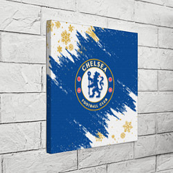 Холст квадратный НОВОГОДНИЙ ЧЕЛСИ, CHELSEA НОВЫЙ ГОД, цвет: 3D-принт — фото 2