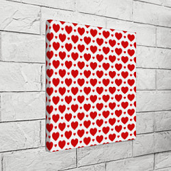 Холст квадратный Сердечки - любовь, цвет: 3D-принт — фото 2