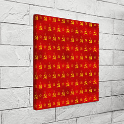 Холст квадратный Серп и Молот - СССР, цвет: 3D-принт — фото 2