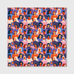 Холст квадратный Девушки Girls, цвет: 3D-принт — фото 2
