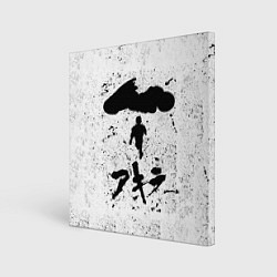 Холст квадратный Akira черный постер, цвет: 3D-принт