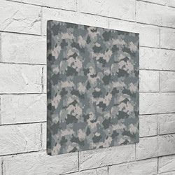 Холст квадратный Серый Камуфляж городской, цвет: 3D-принт — фото 2