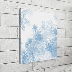 Холст квадратный Коллекция Зимняя сказка Снежинки Sn-1, цвет: 3D-принт — фото 2