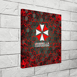 Холст квадратный Umbrella Corporation соты, цвет: 3D-принт — фото 2