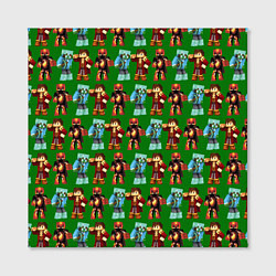 Холст квадратный Minecraft heros pattern, цвет: 3D-принт — фото 2