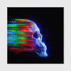 Холст квадратный Color glitch skull, цвет: 3D-принт — фото 2