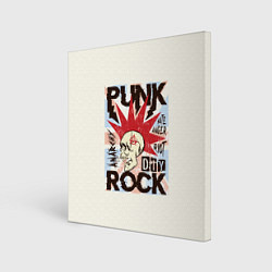 Холст квадратный Punk Rock Панк, цвет: 3D-принт